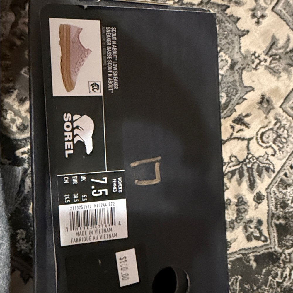 Sorel Lavender Pink Canvas Low-Top Sneakers with Gum Sole - Picture 6 of 6